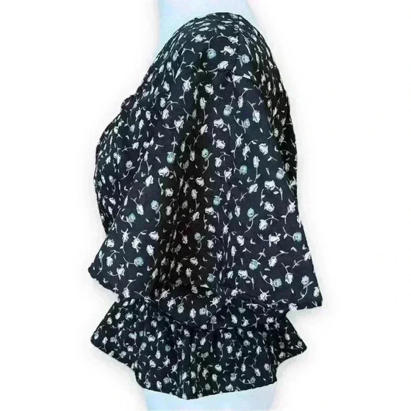Jon & Anna Floral Peplum Blouse Size L - Picture 3 of 5